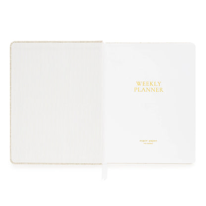 Undated Weekly Planner, Pale Pink