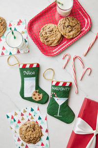 Nice Cookies and Milk Bauble Stocking
