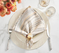 Marbled Napkin in Beige, Taupe & Gray
