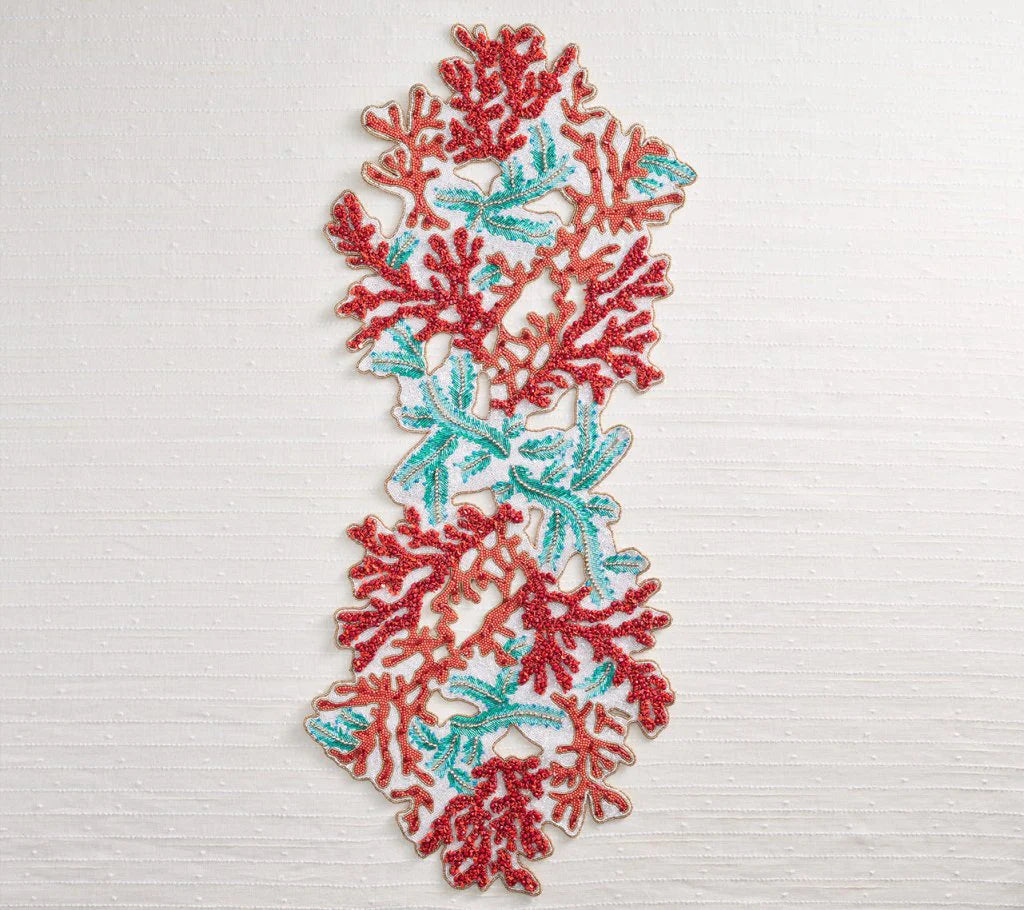 Coral Spray Runner in Coral & Turquoise