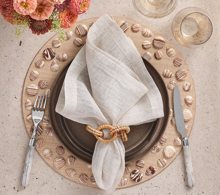 Rattan Link Napkin Ring in Natural
