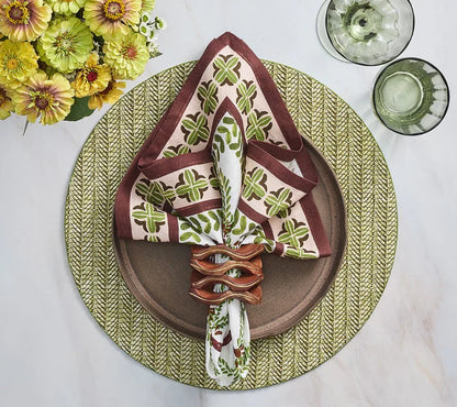 Chevron Placemat in Moss