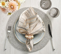Marbled Napkin in Beige, Taupe & Gray