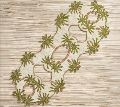 Oasis Runner in Ivory, Green, & Gold