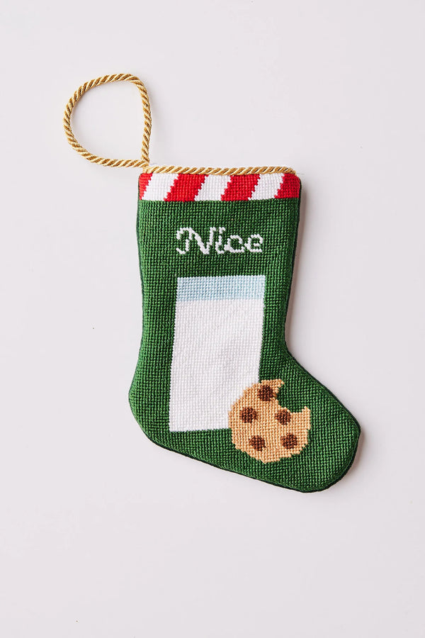 Nice Cookies and Milk Bauble Stocking