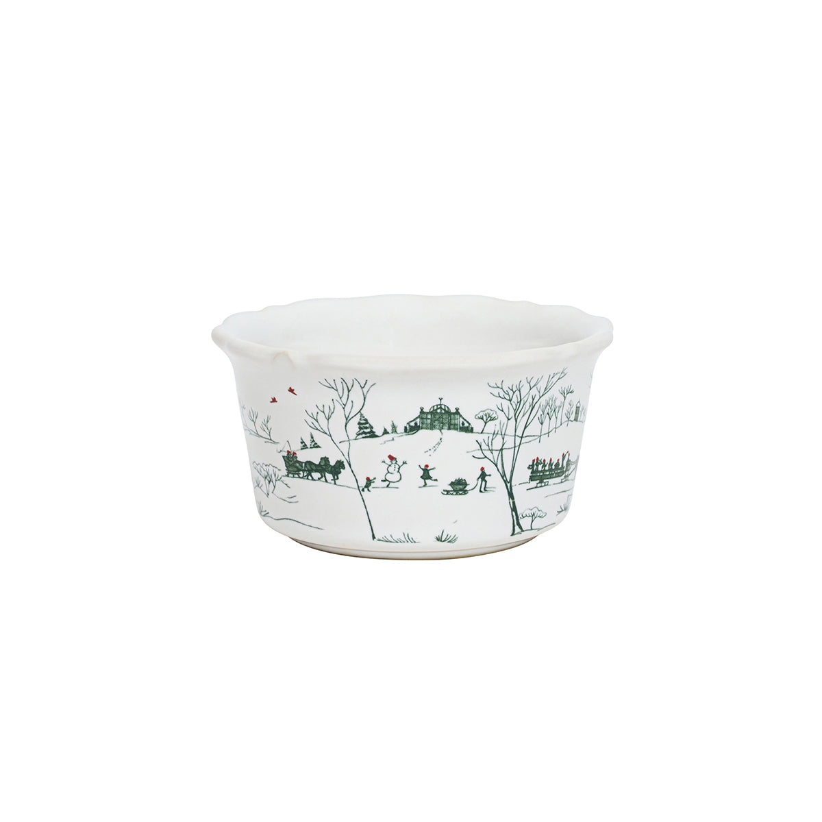 Country Estate Winter Frolic Ramekin Evergreen