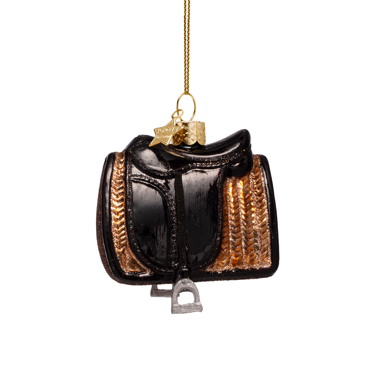 Horse Saddle Glass Ornament