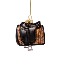 Horse Saddle Glass Ornament
