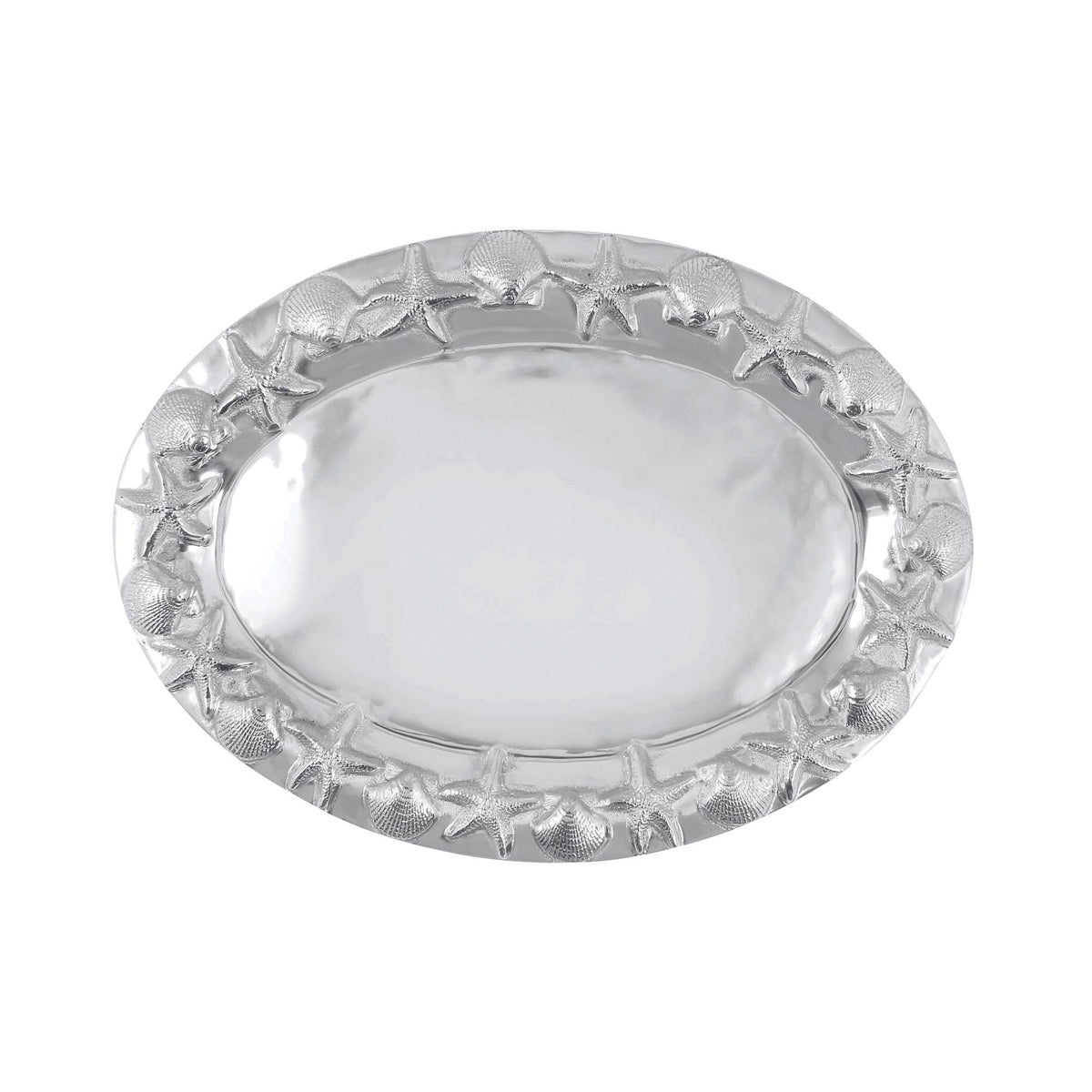 Engraved Seashell Border Oval Server - "Bonita Springs"