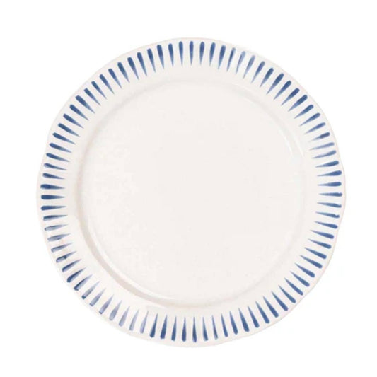 Sitio Stripe Dinner Plate - Delft Blue