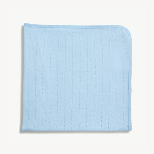 Love Lines Blue Baby Blanket