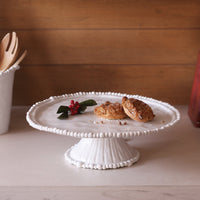 VIDA Alegria Pedestal Cake Plate (White)