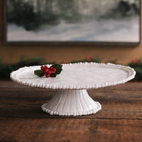 VIDA Alegria Pedestal Cake Plate (White)