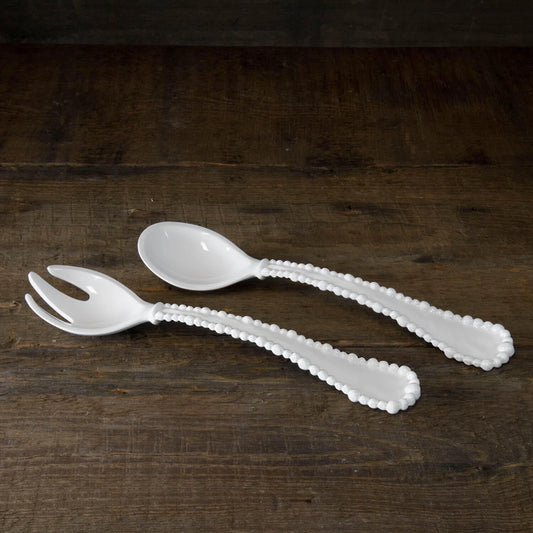 VIDA Alegria Large Salad Servers Set (White)