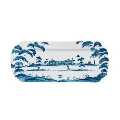 Country Estate 15" Hostess Tray - Delft Blue