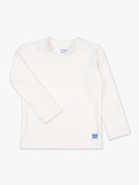 Boys White Long Sleeve Rash Guard
