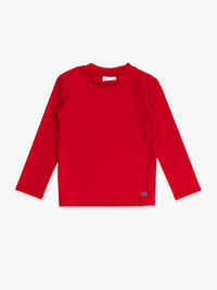 Boys Vintage Red Long Sleeve Rash Guard