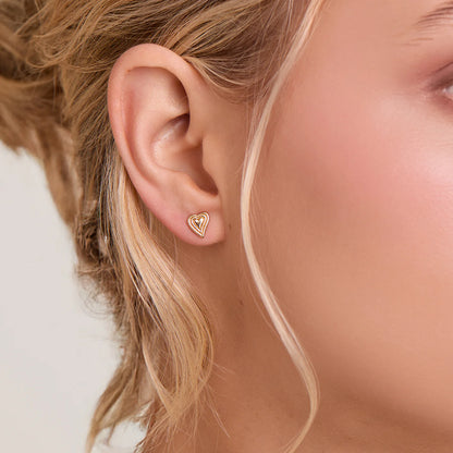 Emanate Love Heart Stud Earrings
