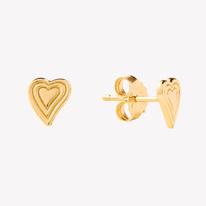 Emanate Love Heart Stud Earrings
