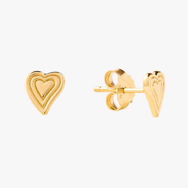 Emanate Love Heart Stud Earrings