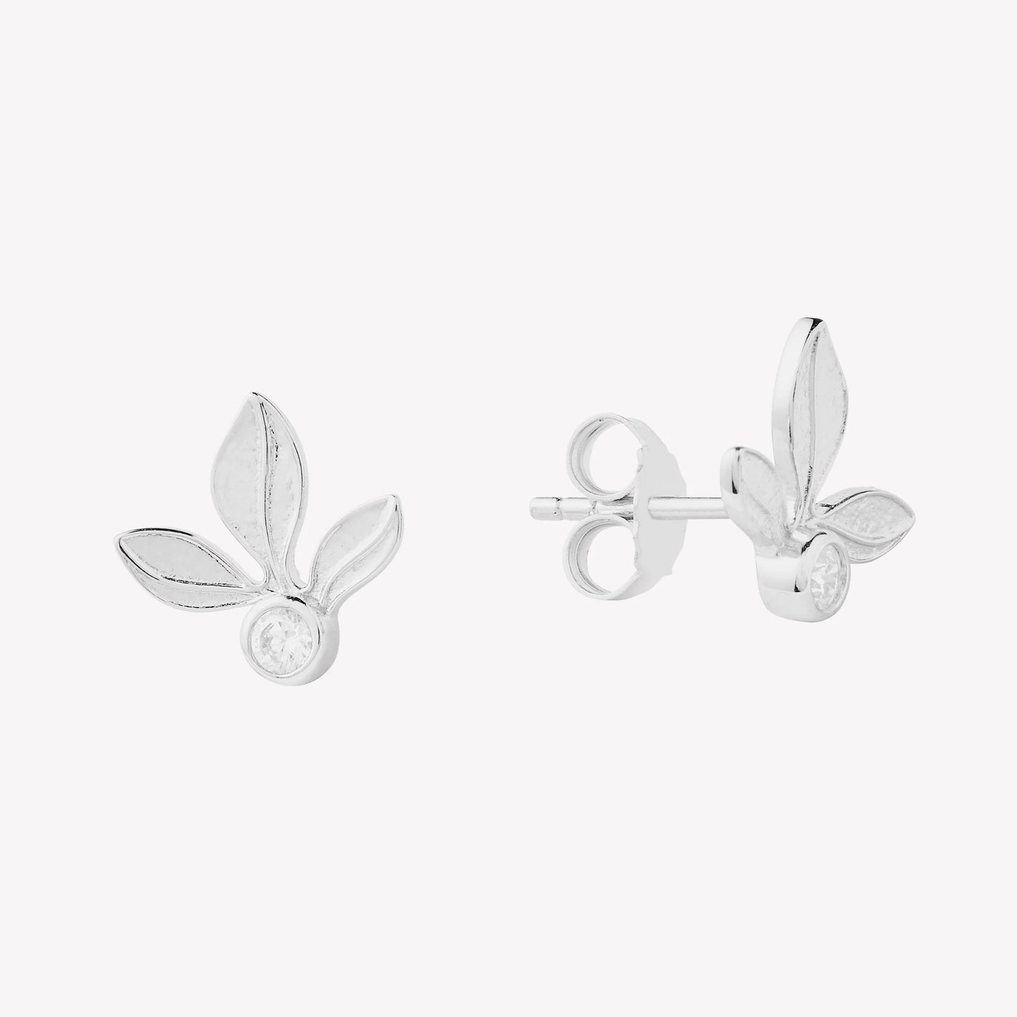 Olive Leaf Stud Earring