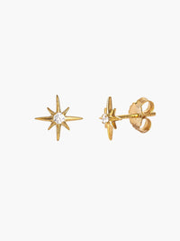 Rizen Jewelry Adoring Star Stud Earrings, Gold-plated