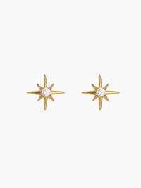 Rizen Jewelry Adoring Star Stud Earrings, Gold-plated