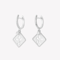 Olive Leaf Hoop Earrings
