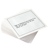 Birthday Quotes - White Cotton Cocktail Napkins