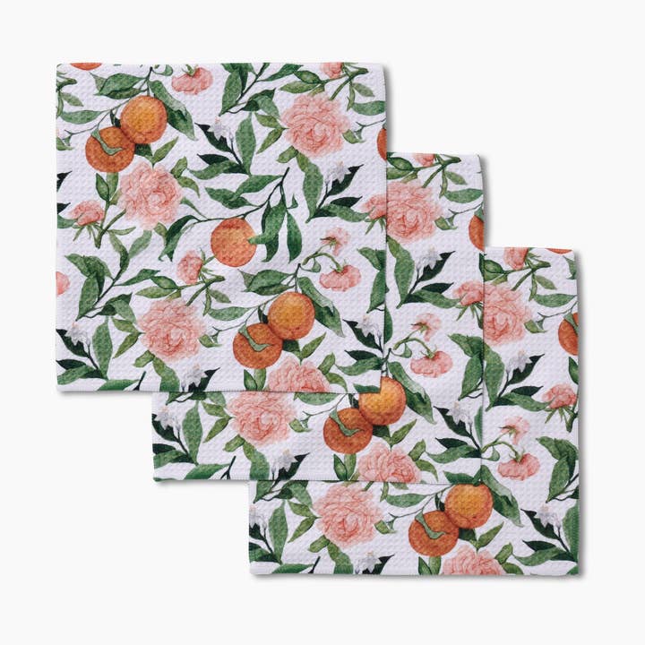 Peony For Your Thoughts Dishcloth Set of 3