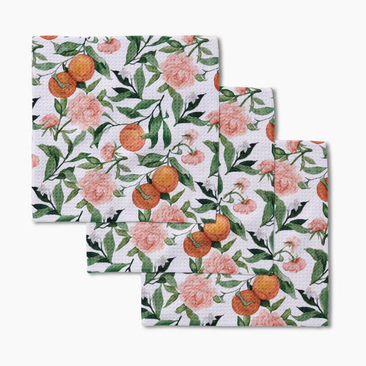 Peony For Your Thoughts Dishcloth Set of 3