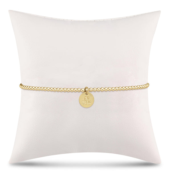 Classic Gold 2mm Bracelet - Be You Small Gold Disc