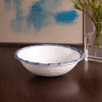 Beatriz Ball VIDA Bamboo Large Salad Bowl (White and Blue)