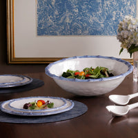 Beatriz Ball VIDA Bamboo Large Salad Bowl (White and Blue)