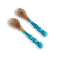 Beatriz Ball RESIN Rio Bubble Salad Servers, Turquoise