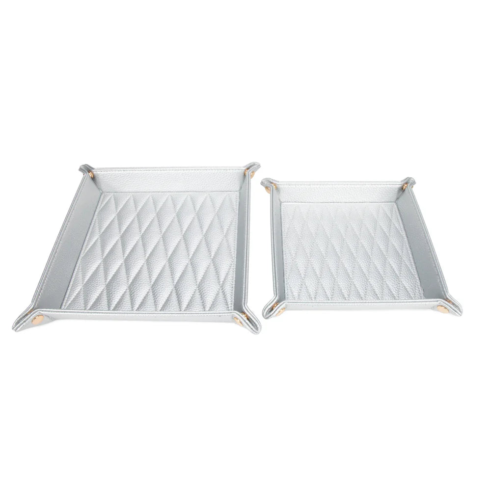 Leah Quilted Jewelry Tray Set