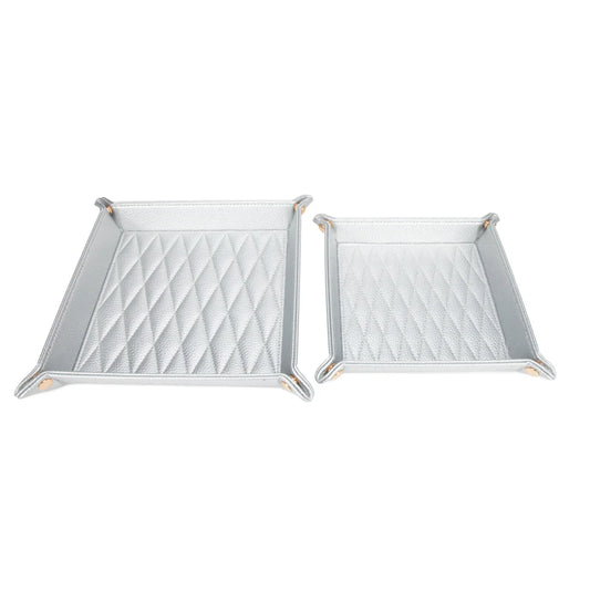 Leah Quilted Jewelry Tray Set