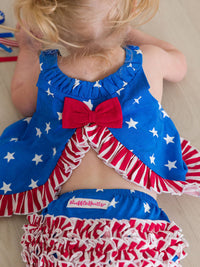 Baby Girls Stars & Stripes Knit Swing Top & Bloomer Set