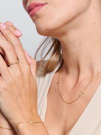 Rizen Jewelry Delicate Cross Chain Breaker Necklace, Gold-plated