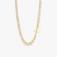 Luminous Cross Tennis Necklace