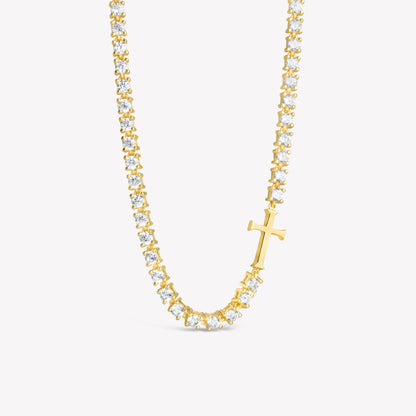 Luminous Cross Tennis Necklace