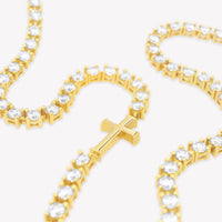 Luminous Cross Tennis Necklace