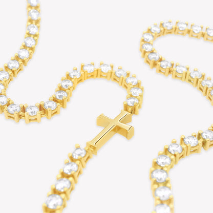 Luminous Cross Tennis Necklace