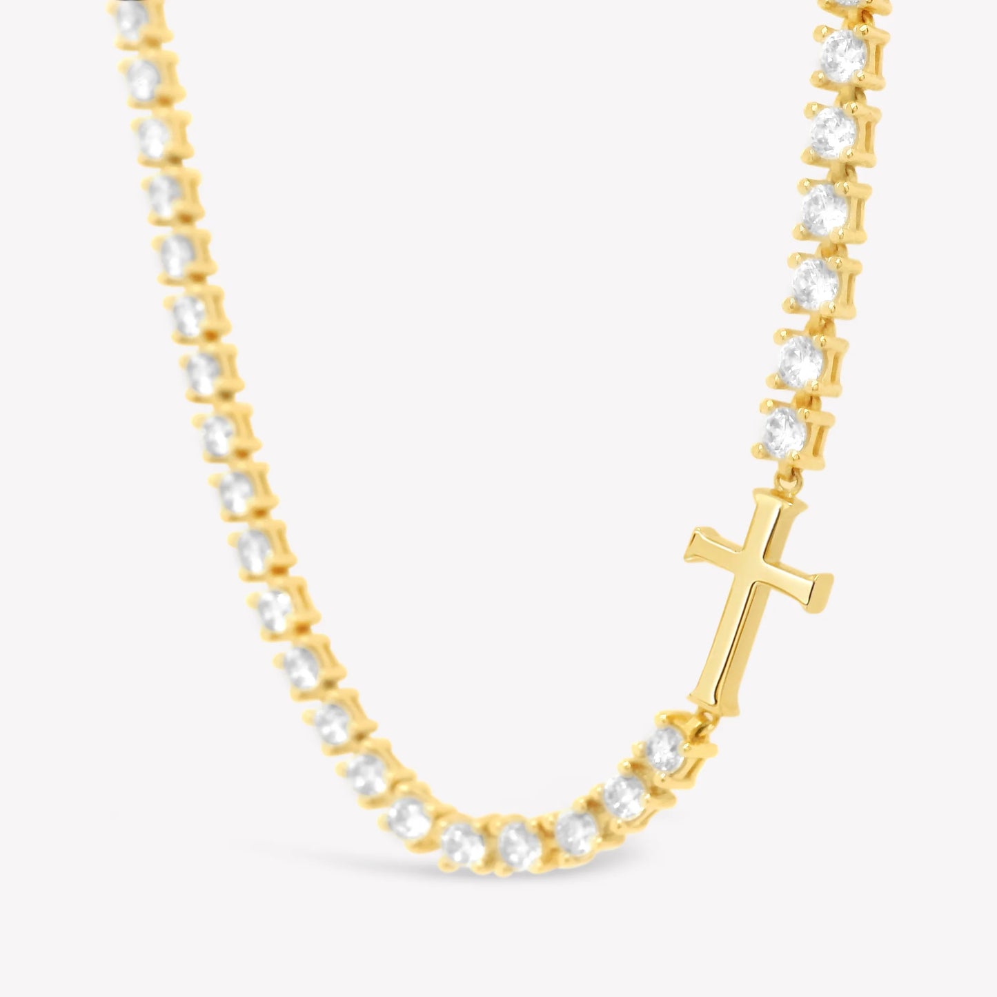 Luminous Cross Tennis Necklace