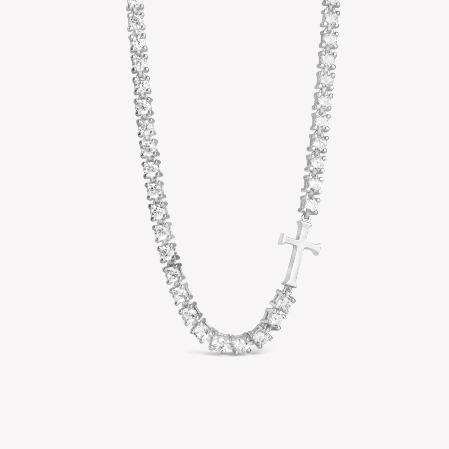 Luminous Cross Tennis Necklace