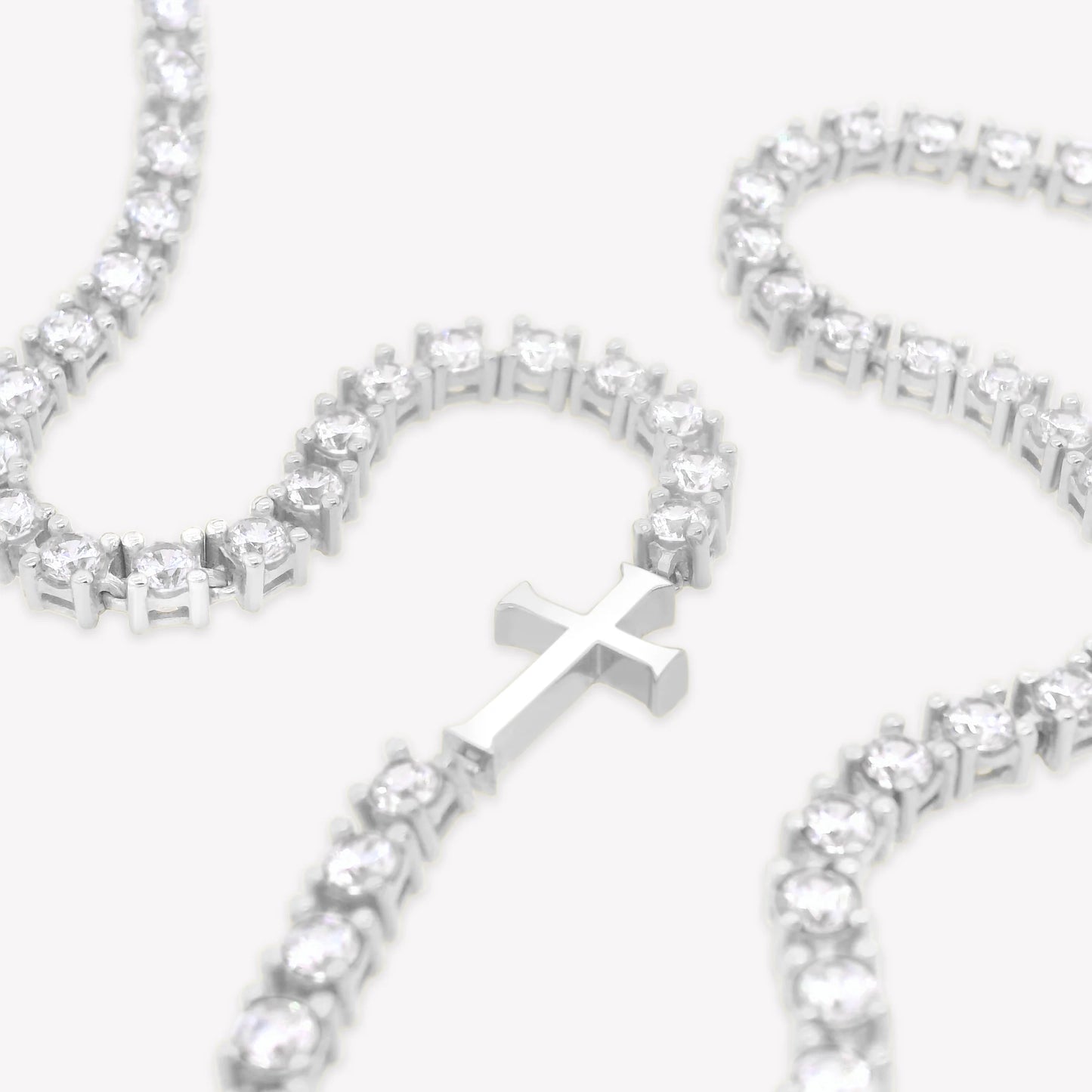 Luminous Cross Tennis Necklace