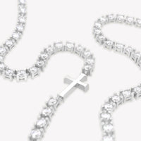 Luminous Cross Tennis Necklace