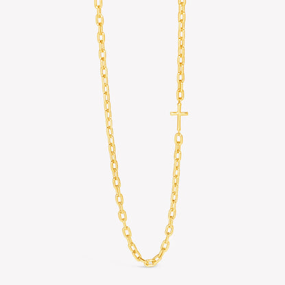 Mini Chain Breaker Cross Necklace