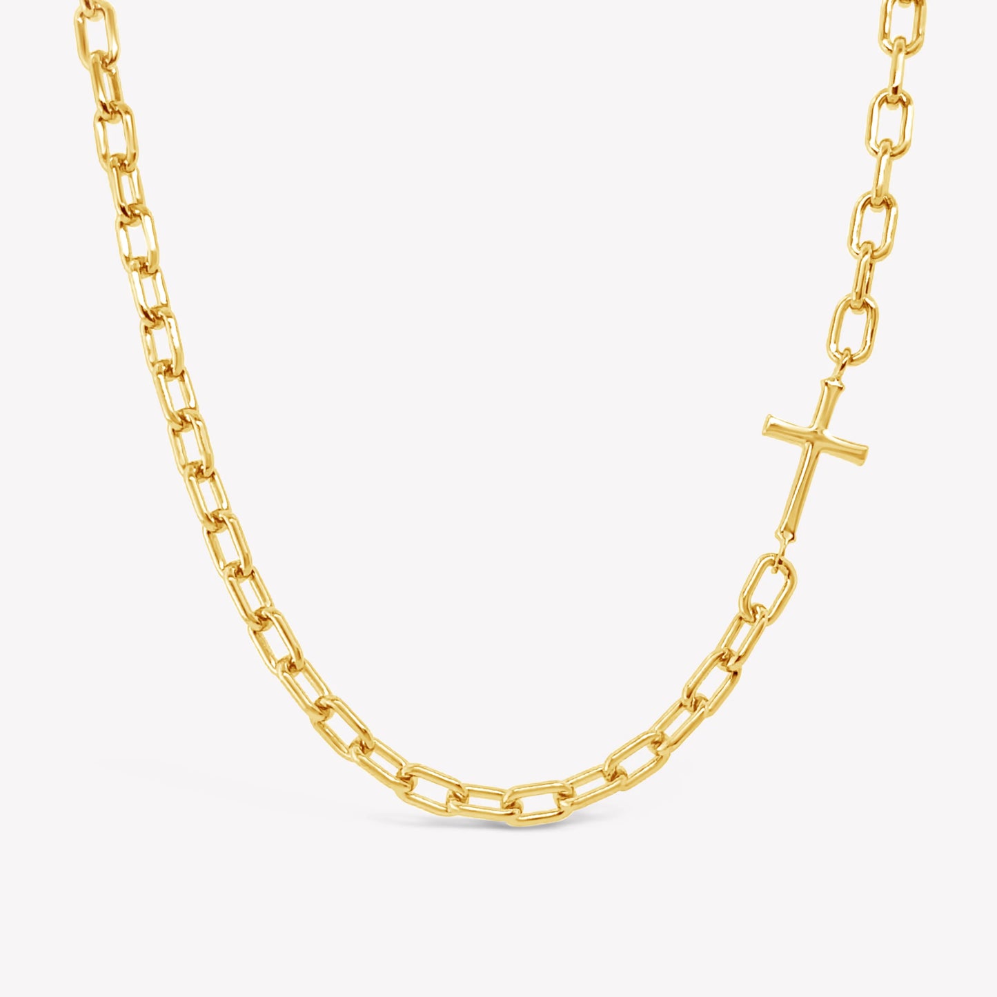 Mini Chain Breaker Cross Necklace