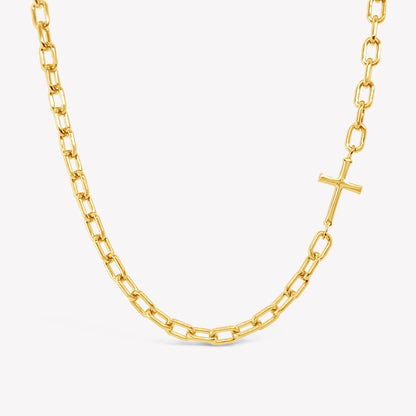 Mini Chain Breaker Cross Necklace